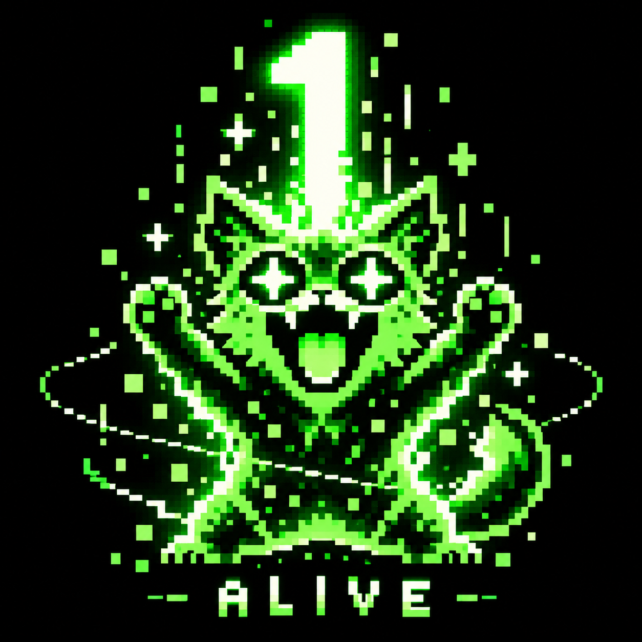 $ALIVE pixel cat